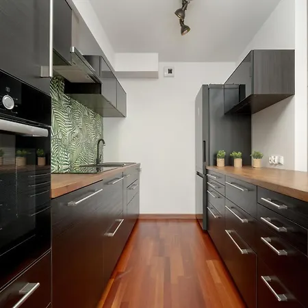 Black And Brown With Free Parking And Furnished Balcony In By Renters Apartamento Wrocław